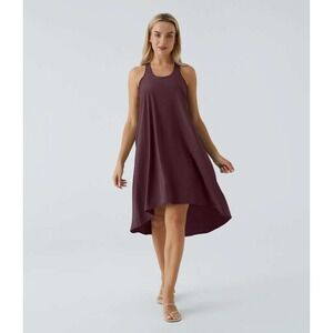 Halara Racerback Hi-Lo‎ Dress with Pockets Casual Sundress Comfy Flowy Size XL